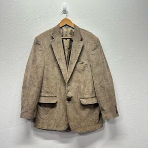 Meeting Street Vintage Y2K Corduroy Tan 2 Button Blazer Sport Coat Men’s Sz‎ 44L